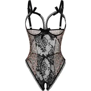 Women One Piece Lingerie Sexy Lace Babydoll Mini Bodysuit