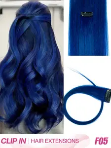 Clip in Hair Extensions Human Hair Extensions Hairpieces Pop up Highlights Color Straight Invisiable Halloween Costumes For Holiday Festival Essentials Bride Gift Makeup Travel Holiday Essential Pink Y2k Cute Stuff Cosplay Wedding Cute