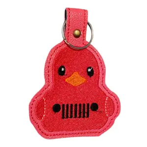Pink Rubber Duck Keychain