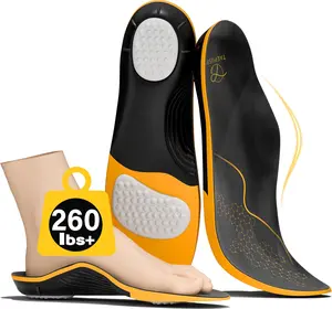 Plantar Fasciitis Insoles for Women Men-260lbs+ Orthotic Arch Support Shoe Inserts for Running, Work Boots, Pain Relief All-Day Comfort for Flat Feet/High Arch