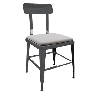 20 pcs.American Style Fast Food Stainless Steel Frame Restaurant Chairs With Padded Seat For Restaurant Coffee Shop YJCM022