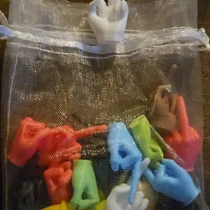 10/20 Pcs 3D Printed Mini Middle Finger, Fun Plastic F-U Gesture, Vibrant Colors or Mixed Colors, Novelty Party Supplies