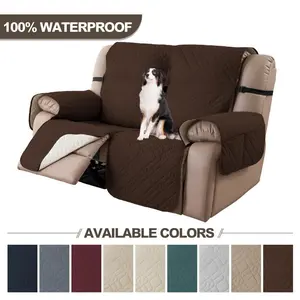 LavishCover Waterproof Reversible Recliner Loveseat Cover - Durable Furniture Protector with Elastic Straps for Home Recliner Sofa, Chair