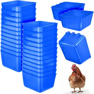 20 count Cage Cups Chicken Feeder Waterer, 16 oz, Hanging Bunny Cage Feeder, Chicken Water Bowl for Pet Parrot, Rooster, Parakeet, Gamefowl, Poultry, Pigeon Wire Cage