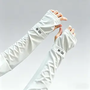2-Pairs/set Anti-UV Ice Silk Sleeves Sun Protection Long-sleeved GloveSunscreen Sleeve Arm Covers UV Insulation Cycling GlovesDriving