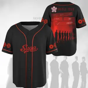 Kpop Group Bangtan Style Jersey, Custom Bangtan Boys Members Baseball Jersey For Army, Bangtan World Tour 2026 Merch Top, Bangtan Comeback 2026 Sports Vest