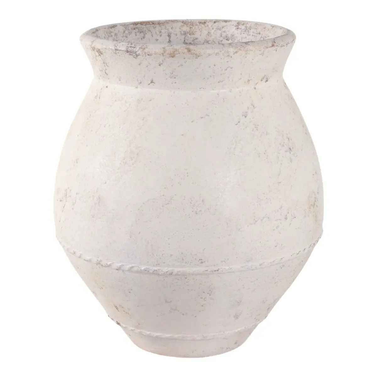 Sagebrook Home 22470-01 Traditional Classic Terracotta Vase - 20x18 in., Ivory, Home Decor Accent Piece