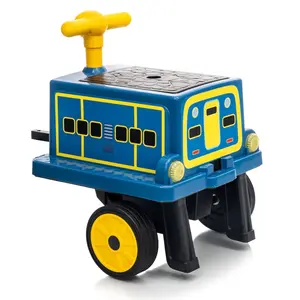 Licensed CHUGGINGTON Kids Train Carriage for 12V Ride-On Train, w/ Storage, Handle, Rubber Wheels & Connect Rods