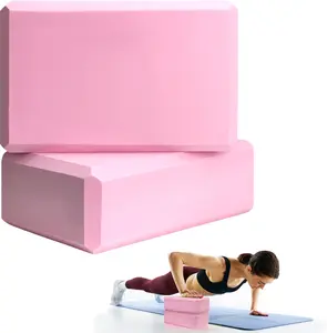 2 Pack Yoga Blocks 9"x6"x3" – Non-Slip Foam Yoga Props for Pilates, Stretching, Flexibility & Meditation | Home Workout Essentials for Beginners outdoorfun