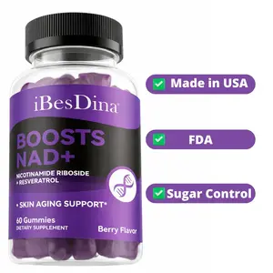 iBesDina NAD+ Gummies Supplement – 1,000 mg | Quercetin | TMG | Resveratrol Complex – Supports Cellular Energy & NAD+ Levels - Vitamin Dietary Supplement Healthcare Fitness Edible Nail Optimum