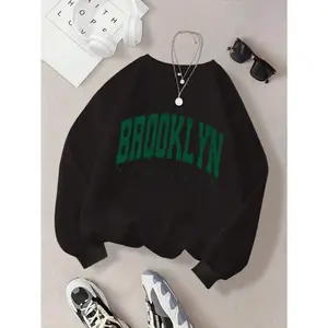 Women's Casual Crew Neck Sweatshirt Unisex Black Crewneck Sweatshirt - Warm & Cozy Pullover Men & Women|, Holiday Essential, Winter Fashion & Autumn Style| Soft, Comfy & Stylish Clothing| Great Halloween, Thanksgiving & Casual Attire Women's