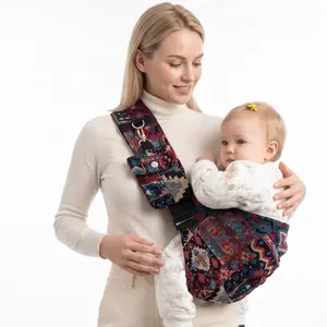 YUBEBE Boho Tapestry Baby Sling Carrier for Infant and Toddler up to 45 lbs
