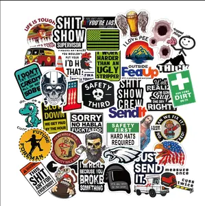 100pcs classic stickers for hard hat ,Water Bottle -High cost performance Seller Packs