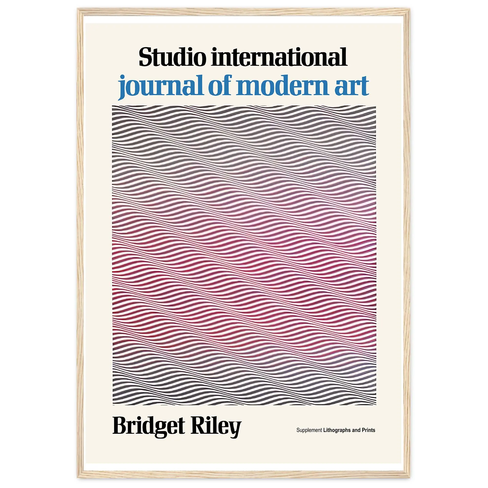 Waves By Bridget Riley Exhibition Poster Abstract Geometry Print Arrayed