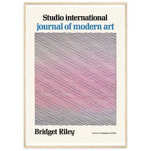 Waves By Bridget Riley Exhibition Poster Abstract Geometry Print Arrayed