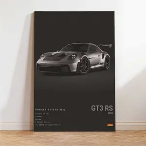 Morden Car Poster For Men Featuring G82 M4 GT3 RS Hellcat High-Resolution Wall Art