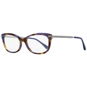 Jimmy Choo Rectangular Eyeglasses JC217 JBW Blue Havana/Ruthenium 54mm