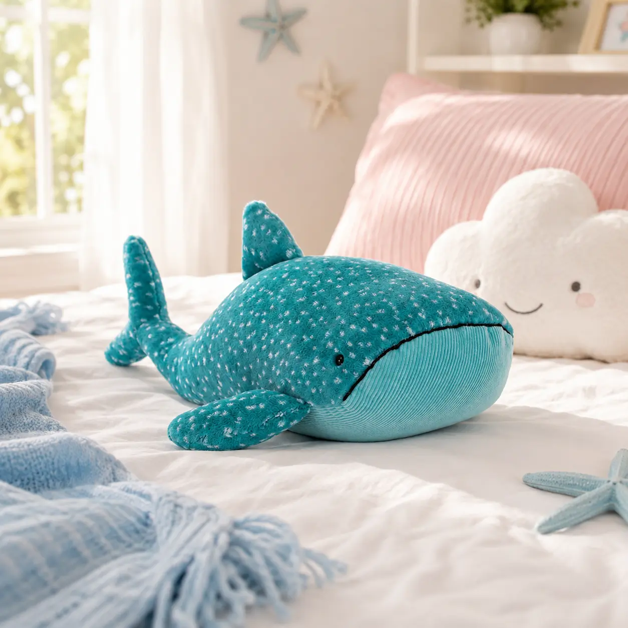 Jellycat Blue Whale Plush – Soft Ocean Stuffed Animal, Cute Sea Life Plush Toy, Cozy Whale Gift for Kids, Teens & Ocean Lovers