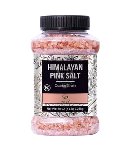 Soeos Himalayan Pink Salt, Coarse Grain, 80oz (5 Pound) Flavor Natural