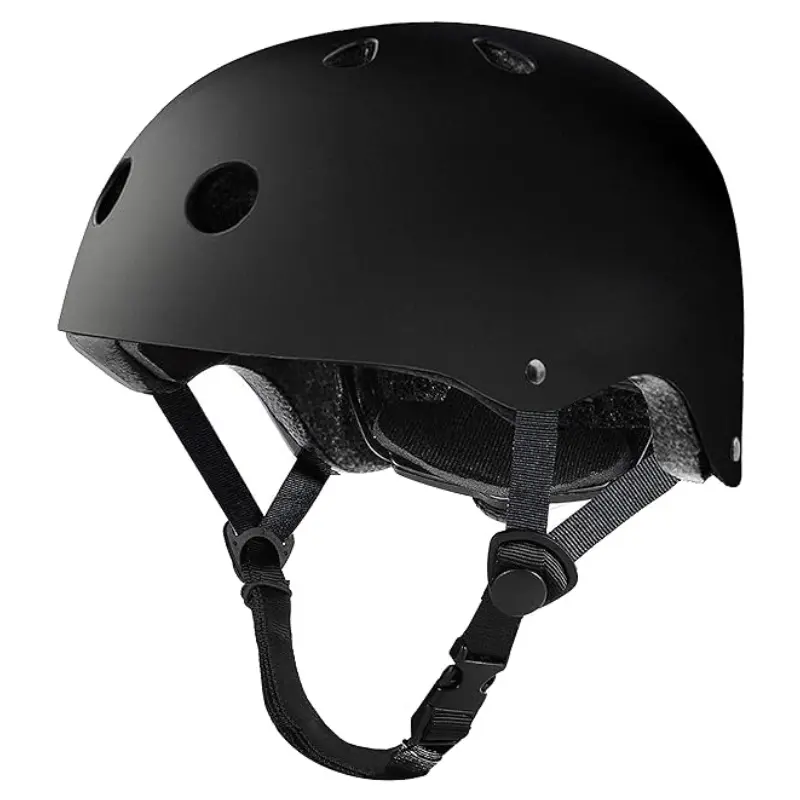Unisex Adults' Stylish Multifunctional Sports Helmet - Adjustable, Paintable, Customizable, Comfortable Fit, Black Adjustable Size L (21.3-23.6in), Ideal for Skateboarding & Gifting (Birthday/Holiday Gift Idea)