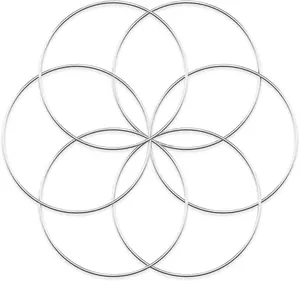 Wreath Hoops 6 Pcs 10 Inch Floral  Silver Metal Rings Making Wedding Wreath and Wall Hanging Craft