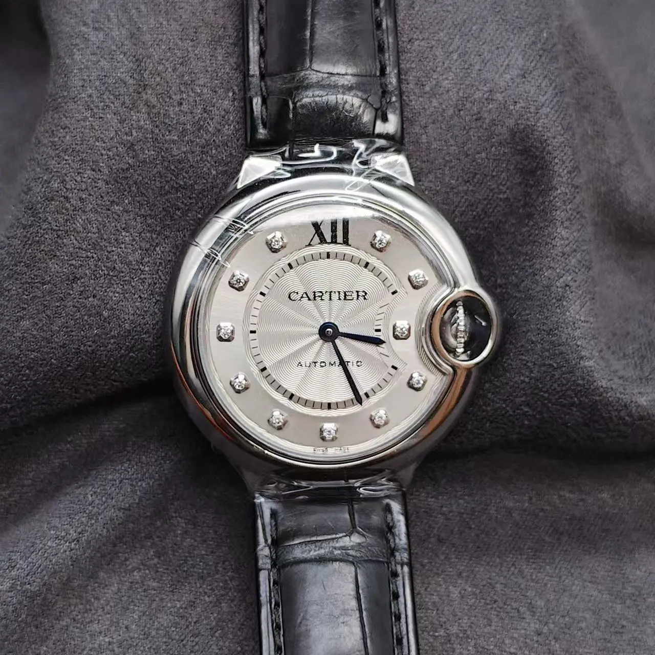 Pre-owned Cartier Ballon Bleu  Automatic Stainless Steel 33mm  Luxury Watch W4bb0009