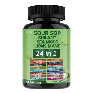 FRCOLA SOURSOP 24 IN 1 Supplements- Soursop, Shilajit, Sea Moss, Lion Mane All in One Diary supplement, Healthcare, Boost Immune, Vitamin