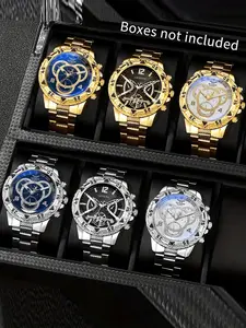 6-piece men's exquisite watch set, men's business high-end quartz men's watch set, Business Fashion Watches