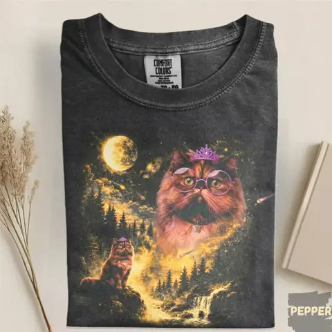 Comfort Colors Princess Donut Approved Graphic Tee, Vintage Princess Donut Moon Shirt, Bookish Merch, Geeky Cat Lover, Dungeon Crawler Carl
