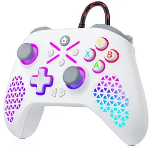 XBOX ONE RGB Controller for Xbox One/Xbox Series & PC, Programmable Macro & Turbo Gamepad with Dual Vibration