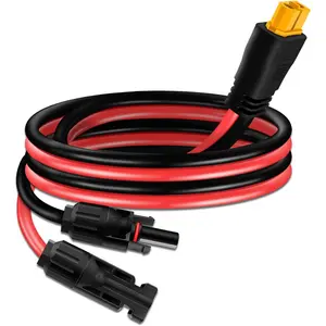 Solar Panel Cable for Ecoflow Anker SOLIX 10AWG, Compatible with MC-4 to XT60 Plug Solar Panel Connector Adapter Extension for Portable Power Station Solar Generator RV 3.4ft(1.04m)