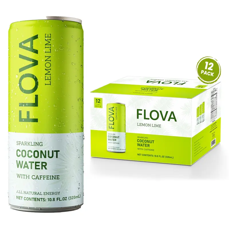 Flova Natural Energy Drink, Electrolytes from Coconut Water, Sports Performance Beverage