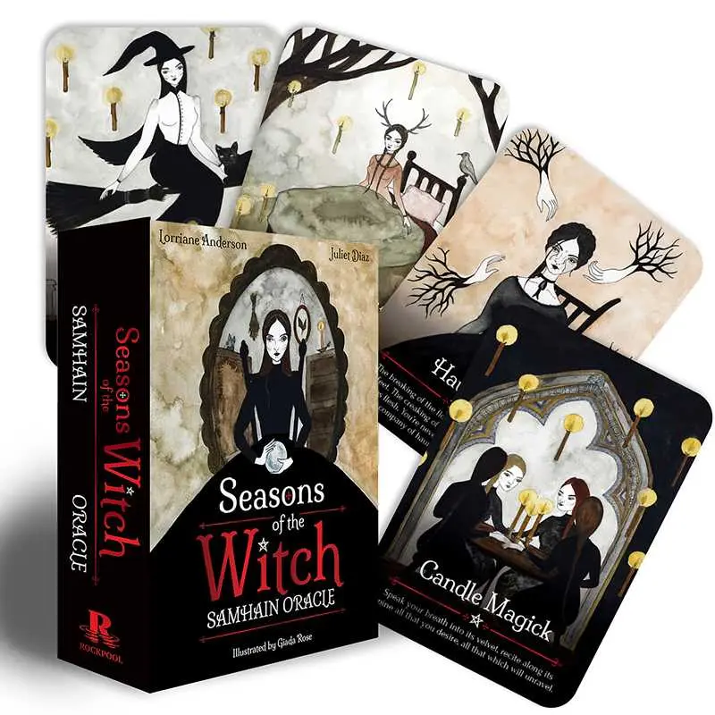Seasons of the Witch Samhain Oracle Deck and Guidebook by Lorriane Anderson and Juliet Diaz, 44 Cards