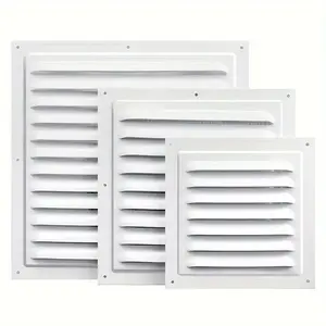 Aluminum Alloy Vent Cover, Metal Louvered Wall Air Vent Grille for Exhaust and Ventilation System, Vent Cover for Home, Office, Hotel, Restaurant