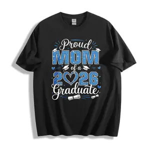 Casual Style Unisex T-Shirt Proud Mom Of A 2026 Graduate Design Perfect For Graduation Season Ideal Gift For Mothers Of Graduates
