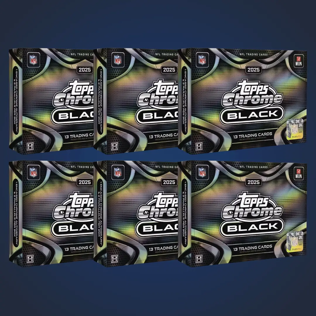BK Break NFL0714 - (6) 2025 Topps Chrome Black NFL Hobby Box [HALF CASE BREAK!]