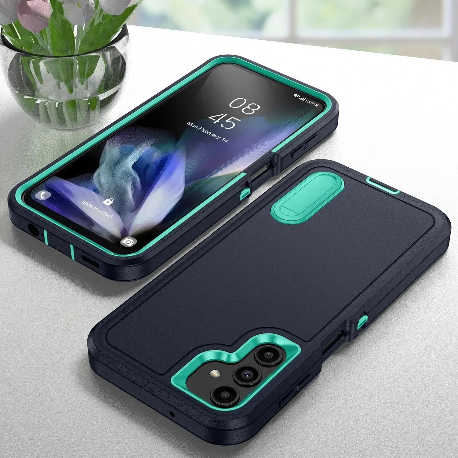HAY Anti-Shock Strong Fited Case for Samsung Galaxy A36 A26 A16 A06 A54 A15 A53 A14 A56 5G 4G A04S S26 S25 S24 S23 S22 Ultra Plus FE Edge Full Protective Kickstand Cover