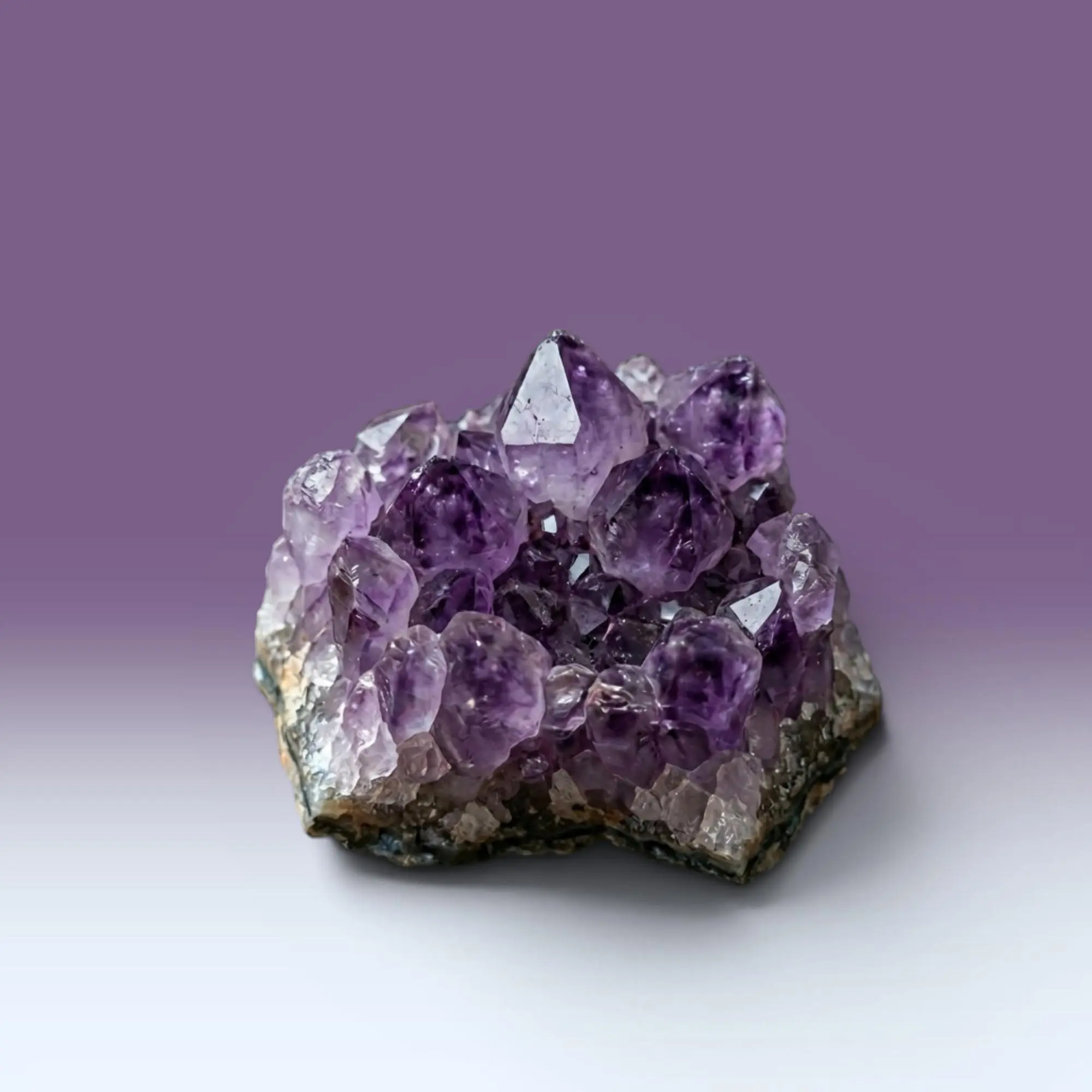 Amethyst Cluster - Non-natural Crystal Home Ornament with Elegant and Glamorous Decorative Appeal