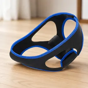 Detachable Washable Anti Snoring Strap, Breathable Chin Strap for Side Sleepers, Universal Anti-Slip Snore Stopper, Sleep Breathing Correction Device, Adjustable Mouth Closing Strap, Night Sleep Aid Snoring Solution