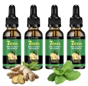 【4 bottles】Nail Fungus Treatment&Growth Serum | Ginger Foot Spray with Plant Essential Oils – Daytime Nail Care, Nourishing Strengthener,  Anti-Infection & Toenail Repair Daily Manicure nailgrowthoil nail fungus treatment Moisture Moisturize Moisturizing