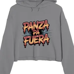 'PANZA PA FUERA' CROP FLEECE SWEATER