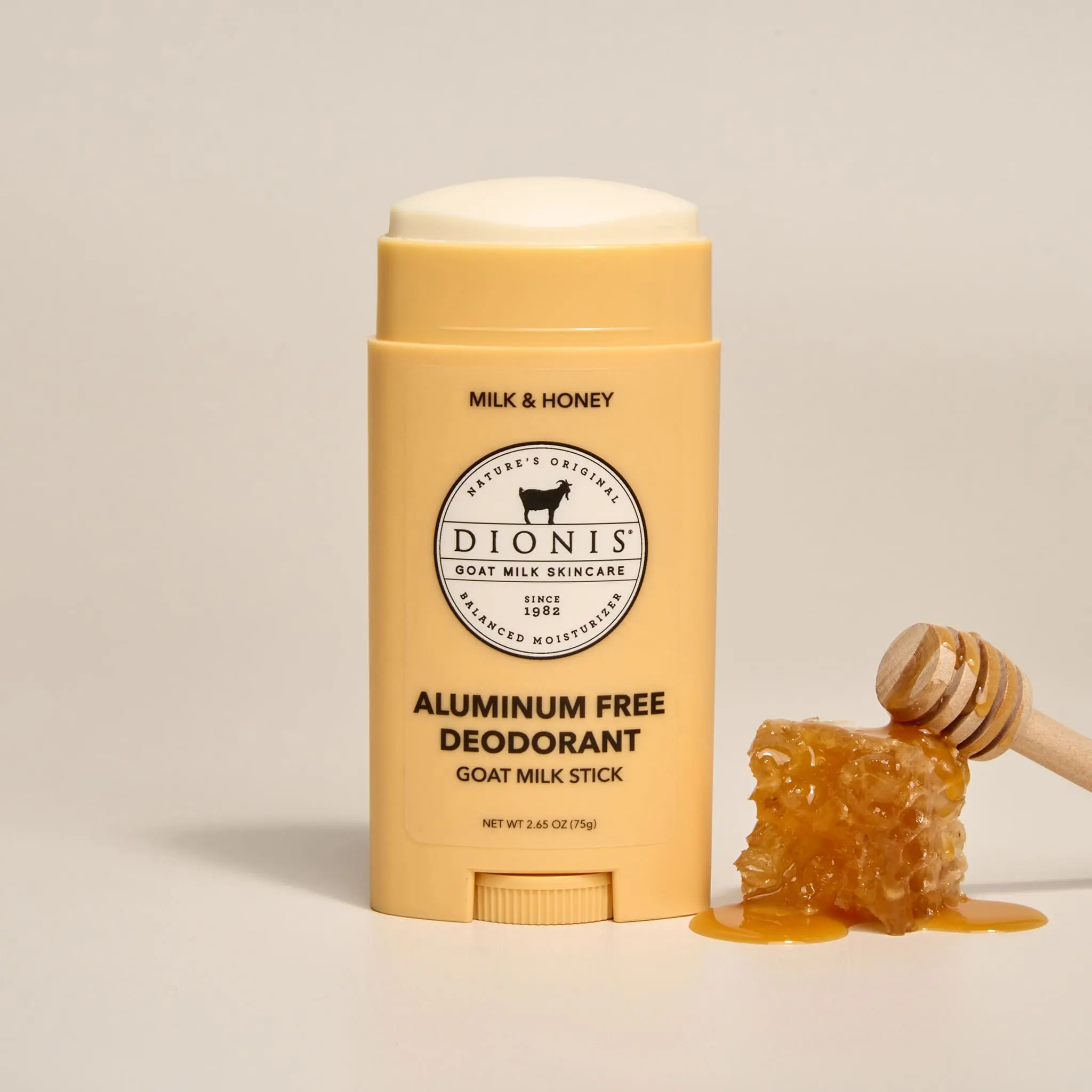 Dionis Goat Milk Skincare Milk & Honey Aluminum-Free Goat Milk Deodorant Stick, Non-Greasy Long-Lasting Protection