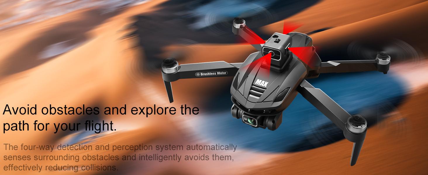 V168 PRO MAX GPS Foldable Drone with 4.5" Screen Controller, Brushless Motor, Optical Flow Positioning, Stable FPV Transmission, One-Key Return, Lightweight RC Drone for Outdoor Flying, Beginners and Gift