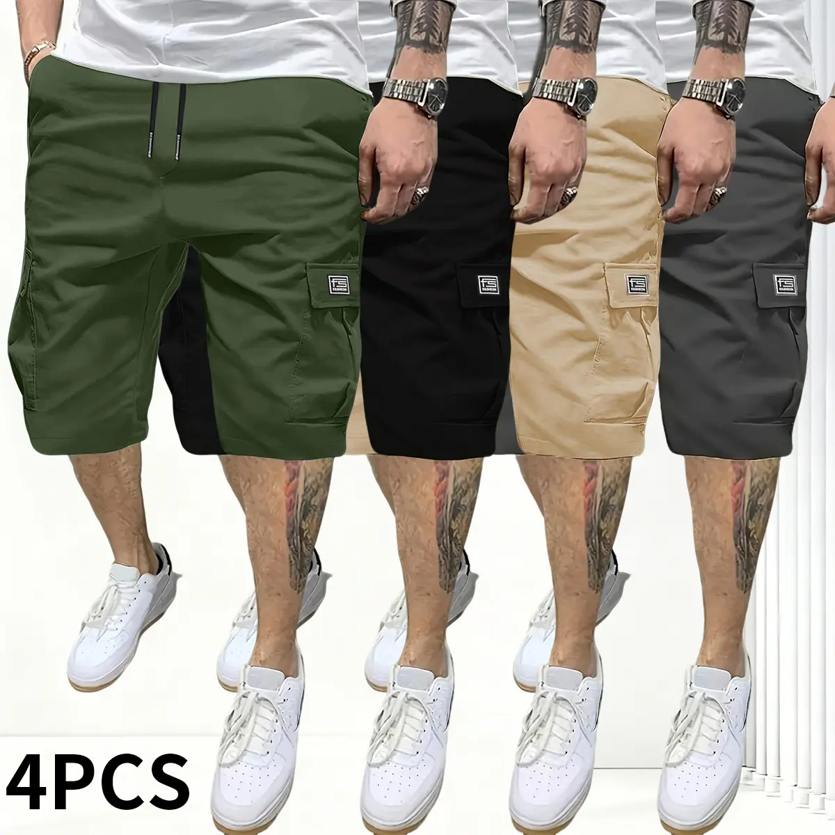 Military Green + Black + Khaki + Gray