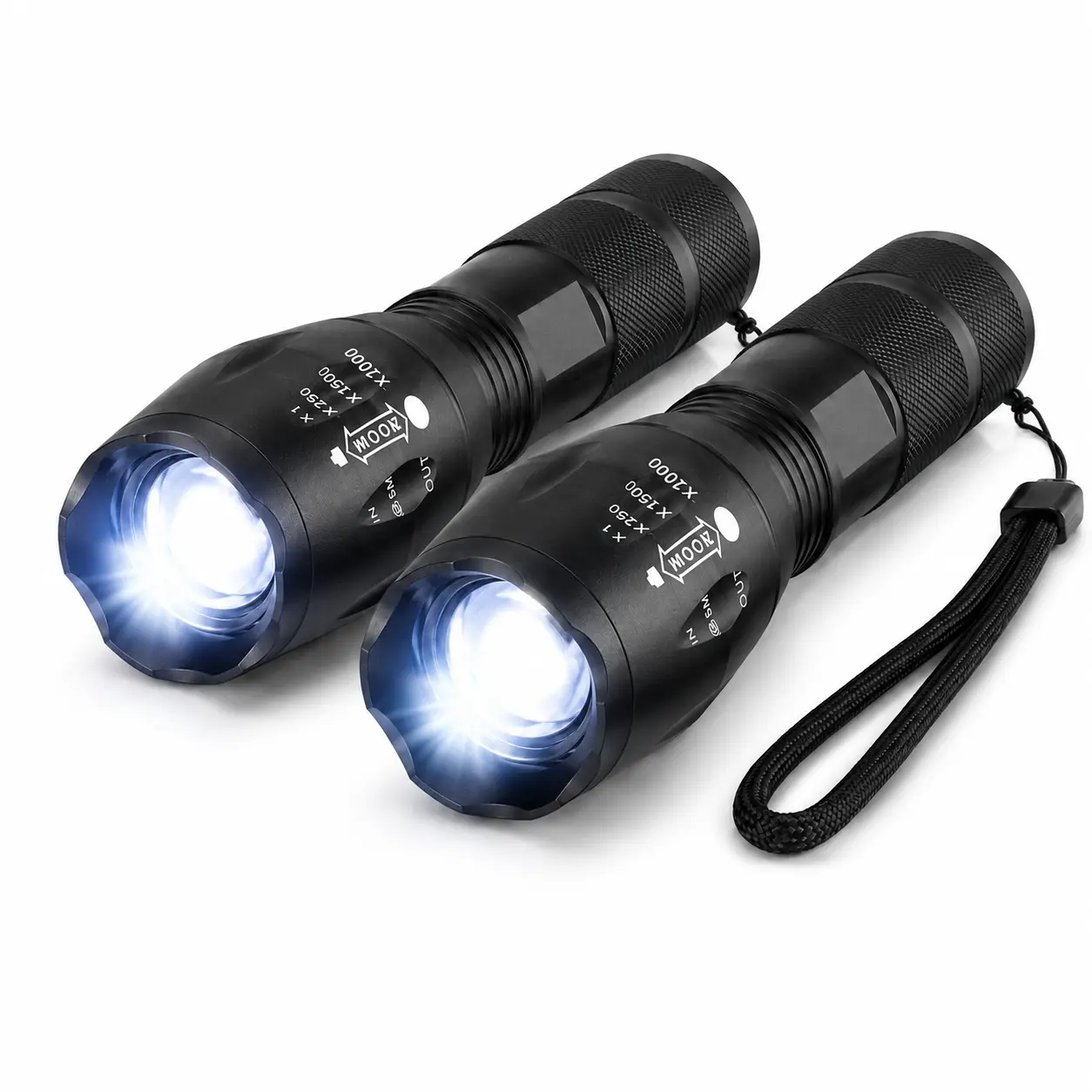 2 Pack Portable LED Flashlights | Everyday Compact Light Set for Home, Car, Camping & Power Outages