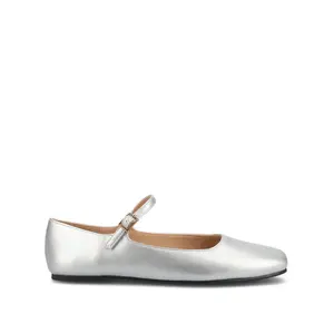 CARRIE BALLET FLATS IN PATENT - Silver PU