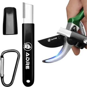 Adre Tool Blade Sharpener – Carbide Knife Sharpener for, Pruning Shears, Scissors – Tungsten Sharpener with Carabiner Lock –-Sized Tool Sharpener