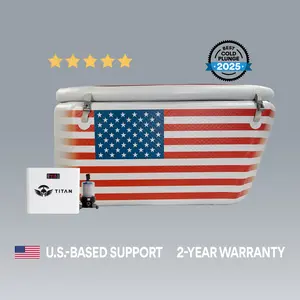 #1 Cold Plunge with Chiller | US Flag | 2-Year Warranty | Angled Back | Titan Wellness