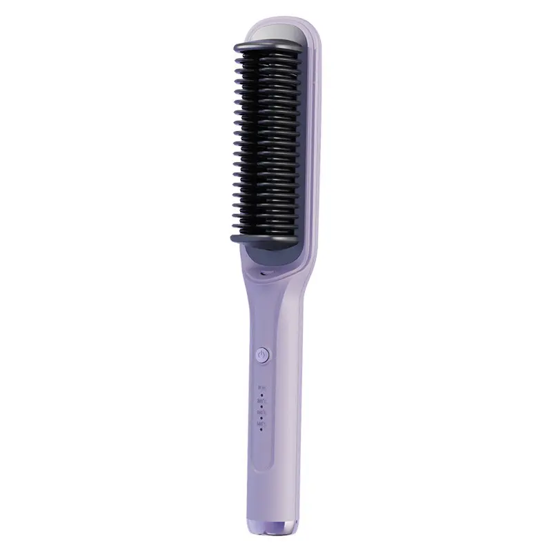 PretiHom-Hair Straightening Comb Styling Tool Anti-FrizzCurler Comfort Salon Negative lon Hair Brush StraighteningBrush Heated Hair Straightener