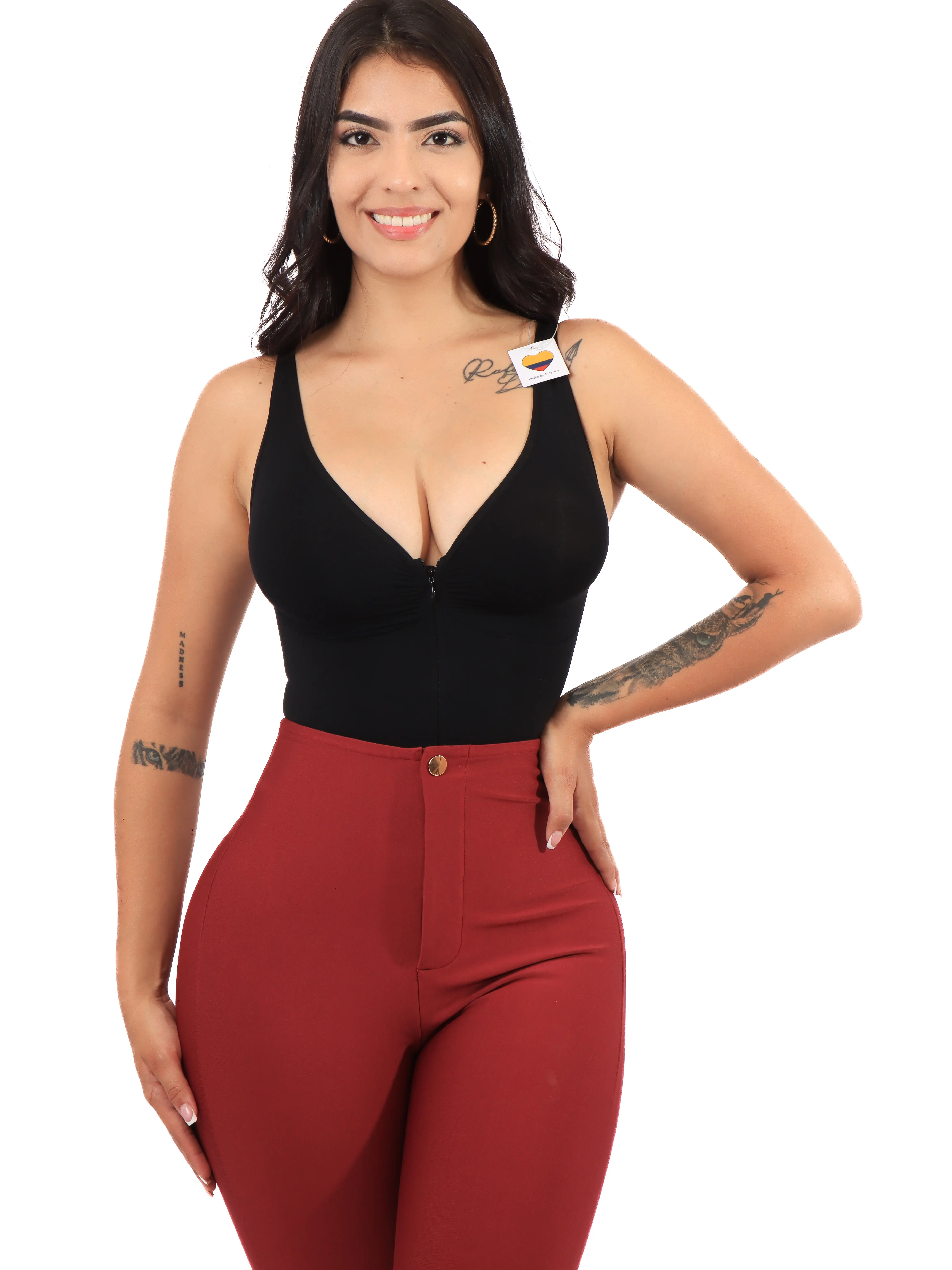 Ehrisw LiveStream Seamless Covered Bust Jumpsuit Thong Bodysuit Peach heart collar Fit Womenswear Comfort Shapewear Breathable Comfortable Day Tummy Tuck Garment Shaper Clothes Smooth Zipper Spaghetti Strap